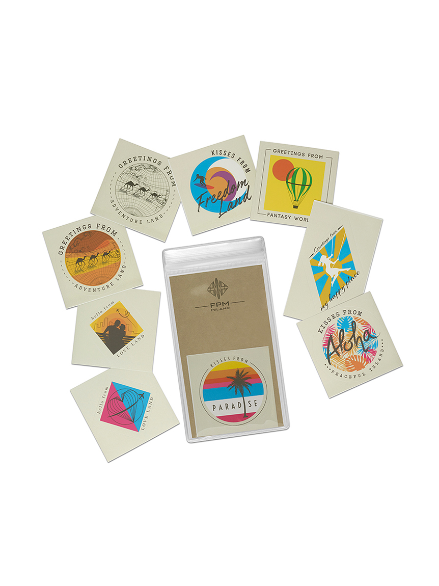 STICKERS】FPM Milanoオリジナルステッカー ポップ9枚セット(Travel