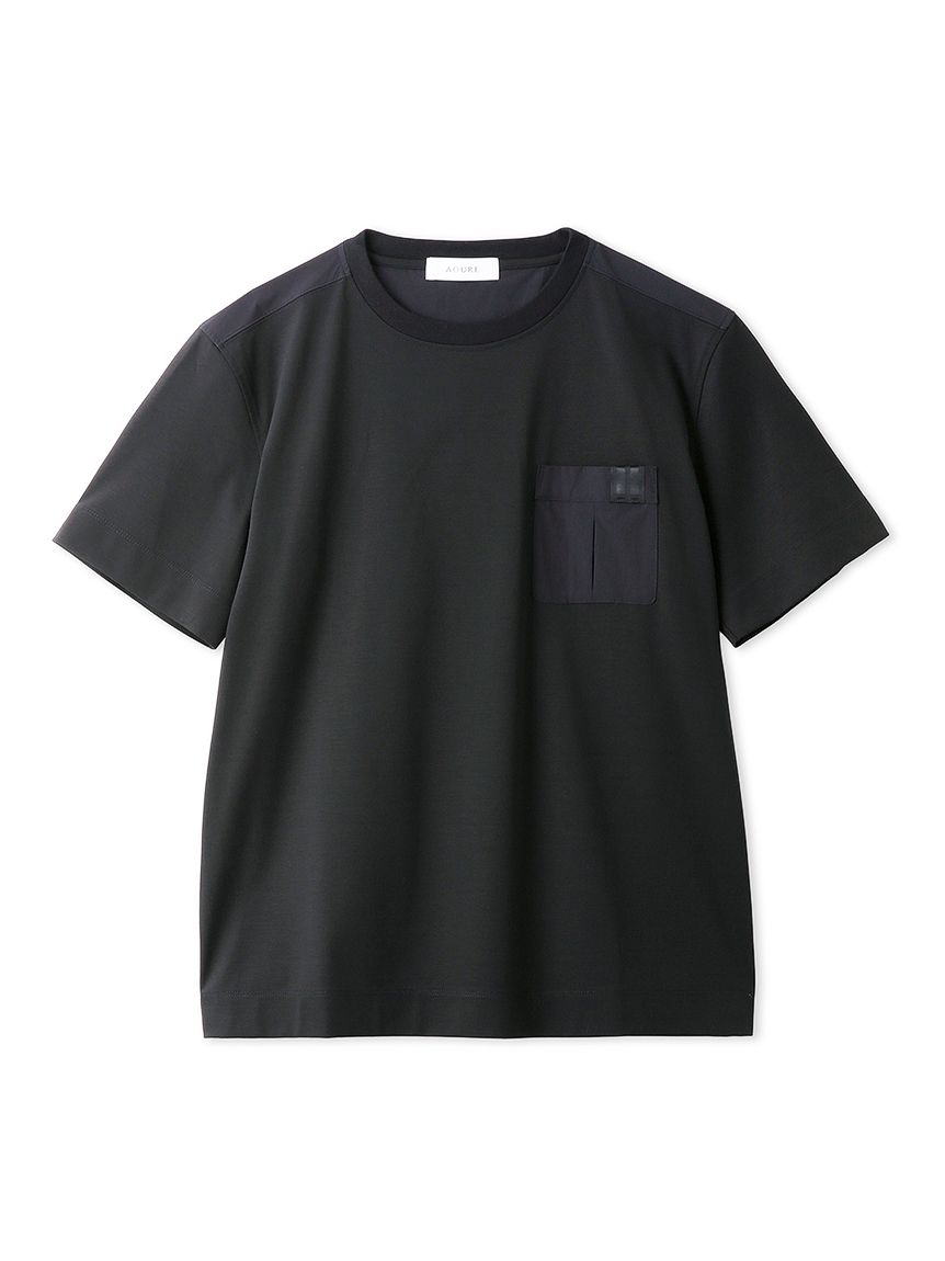 フェザークロス ドッキングTシャツ(カットソー＆Tシャツ)｜トップス 