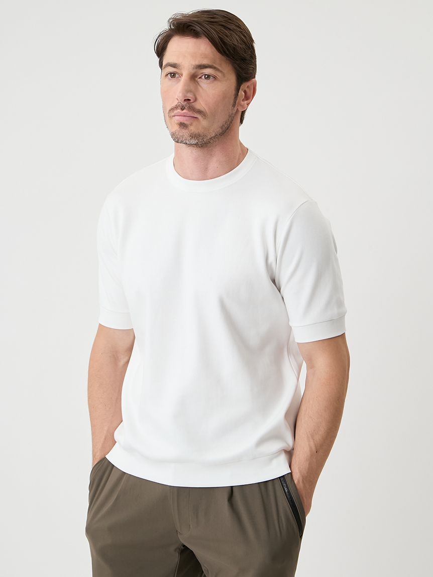 美品★AOURE アウール 2025年 ミルフィーユコットンTシャツ Ｌサイズ 美品☆AOURE アウール 2025年 ミルフィーユコットンTシャツ L