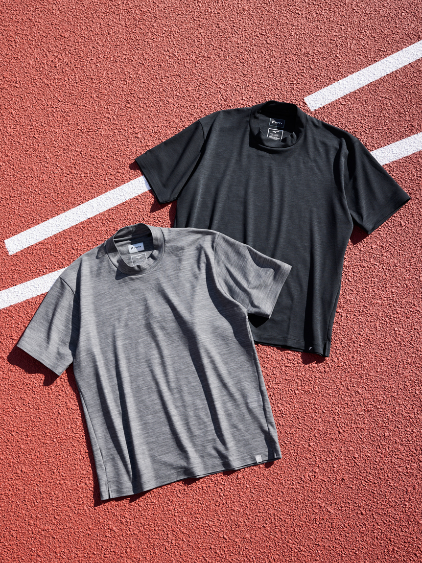【Mizuno | AOURE】DYNAMOTION FIT MOCK NECK TEE SS