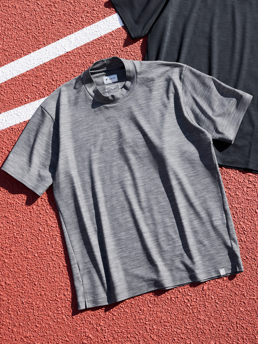 Mizuno | AOURE】DYNAMOTION FIT MOCK NECK TEE SS(カットソー＆T