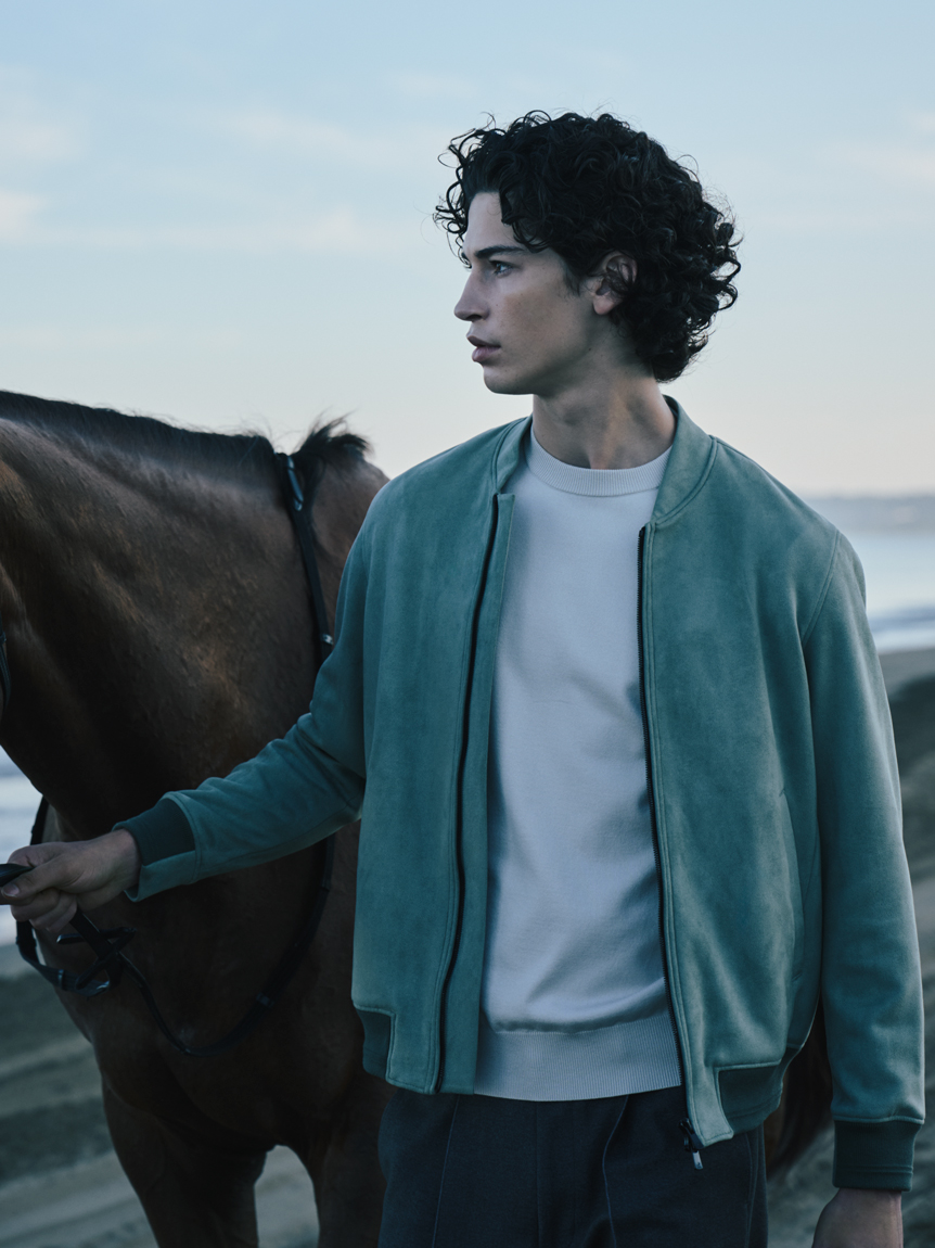 フェイクスウェード MA-1(ブルゾン)｜アウター｜AOURE（アウール）の