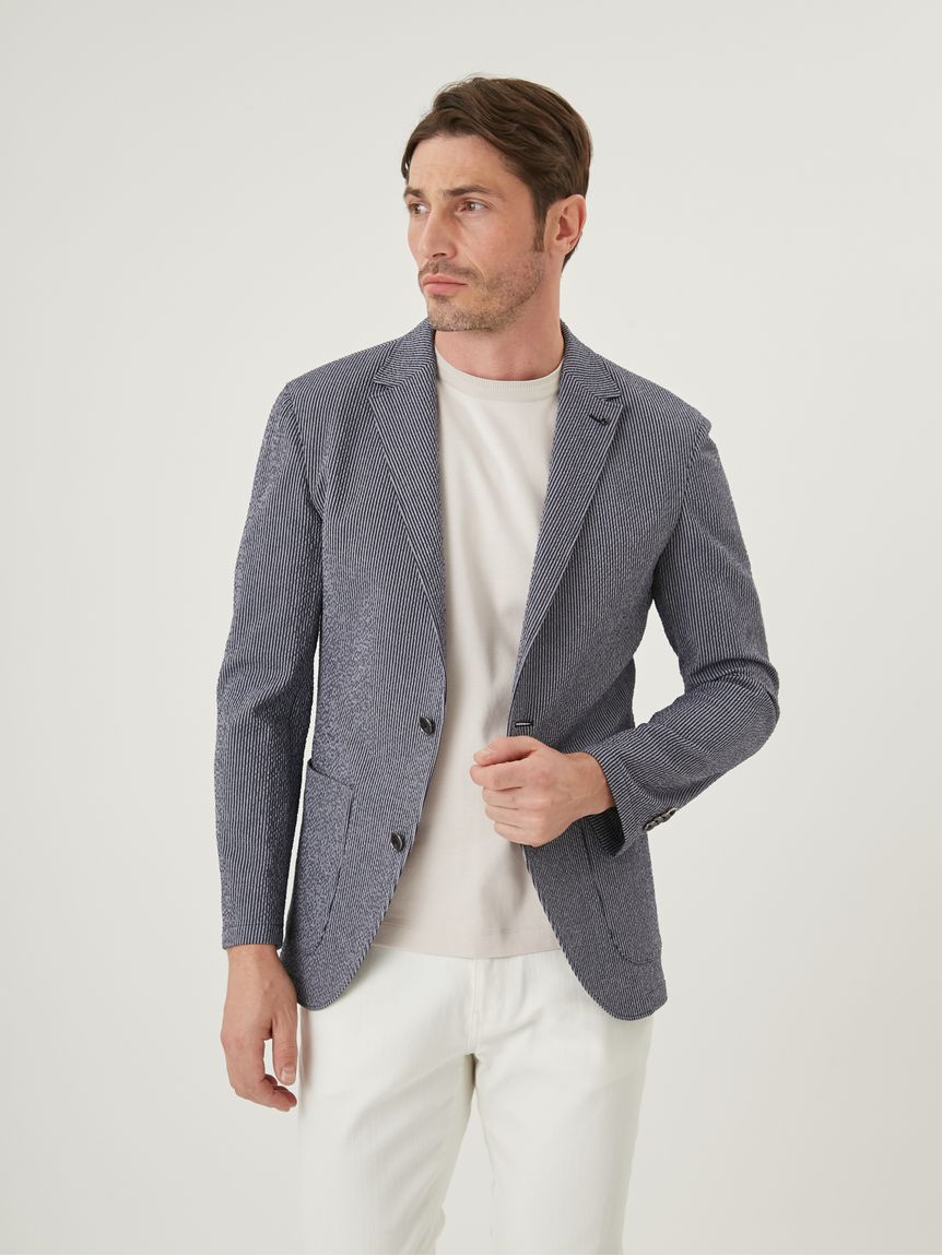 SUBALPINO サッカーストライプ JACKET(テーラードジャケット