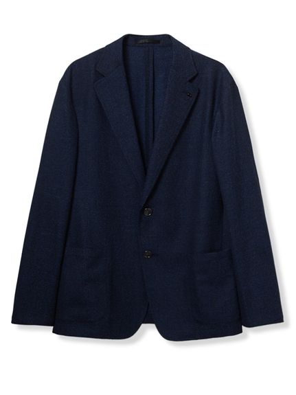 ARGUE アーギュー ウールシャツジャケット F ネイビー 日本製 The First Class】ウールリネンメッシュジャケット(ジャケット