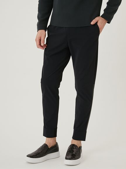 アウール(AOURE)グレー スラックス ゴムウエスト VECCHIO TECH TWILL(ロングパンツ)｜ボトムス｜AOURE（アウール