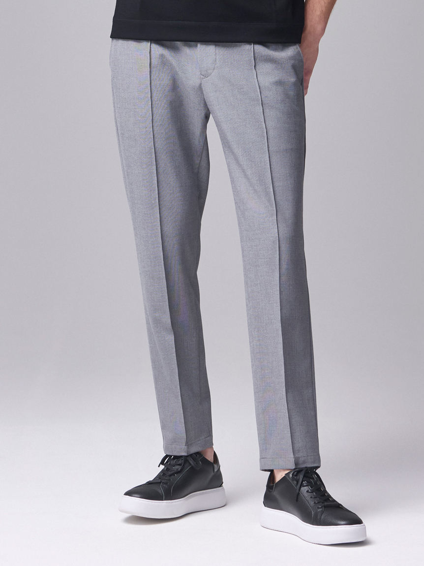 Aoure MALPENSA EX 4SEASONS バーズアイ パンツ グレー 再入荷】MALPENSA PANTS 4SEASONS ピンヘッド(ロングパンツ)｜ボトムス