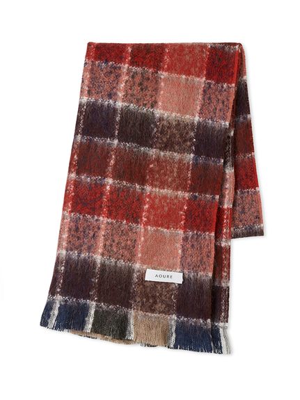 モヘアチェック ラージストール