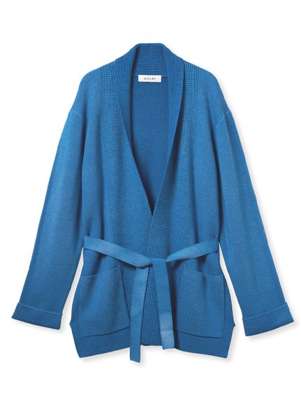 AOURE アウール カーディガン ニットジャケット 黒 L未使用新品 a.v.v（アー・ヴェ・ヴェ） カーディガン ニットジャケット レディース