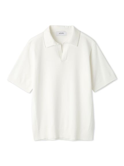 未使用品級　AOURE /アウール　半袖ニットTシャツ/白/M　リブ　メンズ カットソー＆Tシャツ｜AOURE（アウール）の通販サイト 【公式】