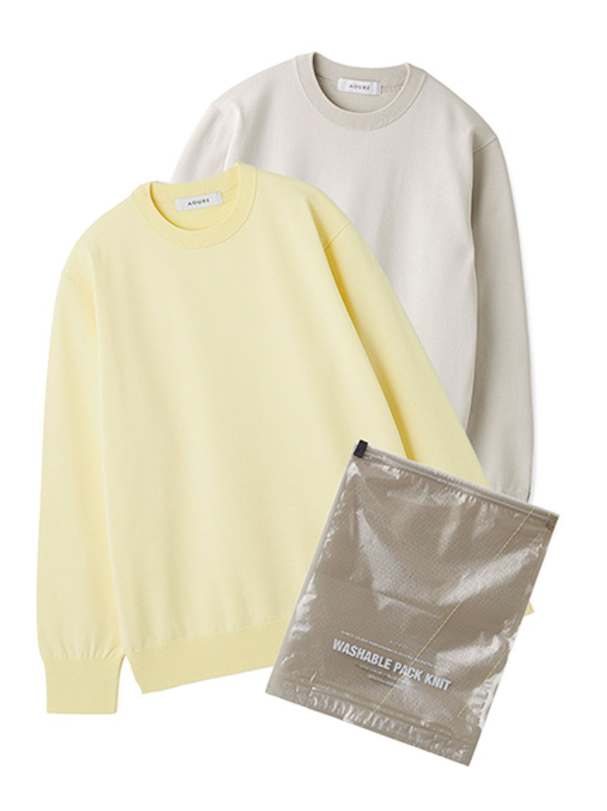 Safari Lounge別注カラー有り】【A PACK】WASHABLE PACK KNIT(2枚組