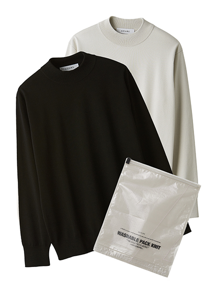 AOURE アウール WASHABLE PACK KNIT (2枚組) L A PACK】 WASHABLE PACK KNIT (2枚組)（ニット）｜AOURE