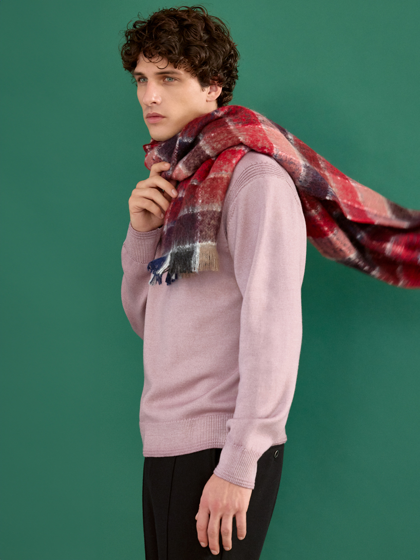 【新品未使用】JUN MIKAMI タートルネック リブ トップス パープル 新品未使用】JUN MIKAMI タートルネック リブ トップス パープル 新品