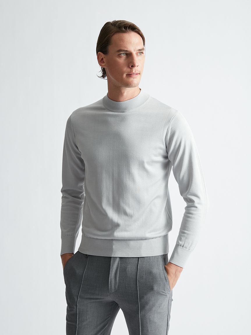 ESSENTIALS グレー ニット Mサイズ The First Class】セレーサカルメン クルーネック LS(ニット