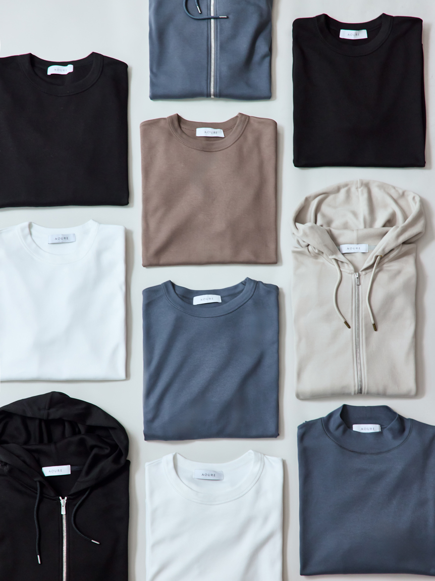 JAPAN NJ】 ミルフィーユコットン LS ハイネック(カットソー＆Tシャツ