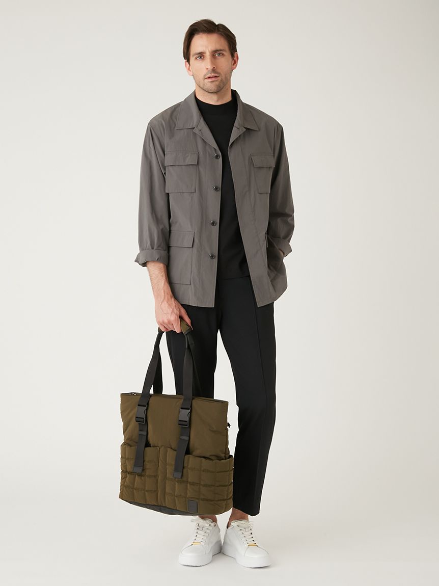 最終価格！新品未使用AOUREマッドシャイン４パッチシャツアウターネイビーL マッドシャイン4パッチシャツアウター(ブルゾン)｜アウター