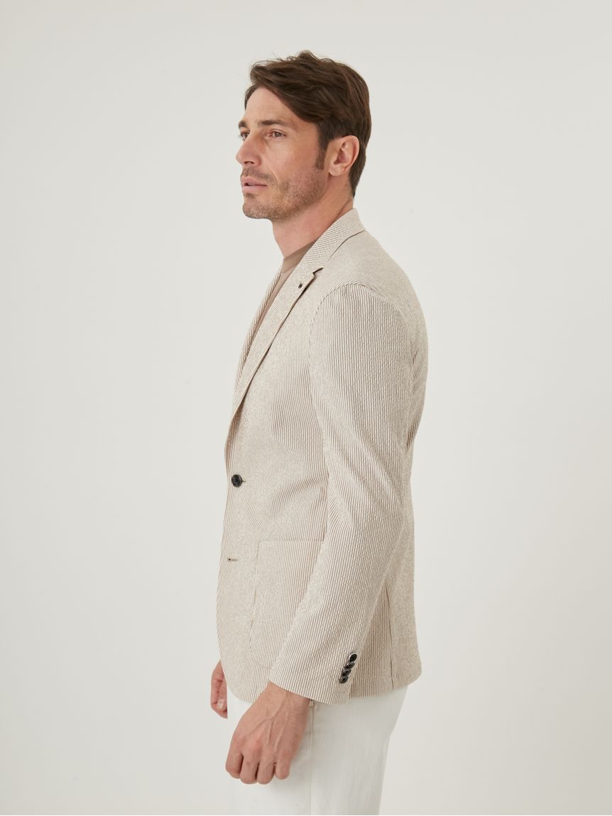 tora.saru_dさま専用ラルディーニジャケット42シアサッカーストライプ SUBALPINO サッカーストライプ JACKET(テーラードジャケット