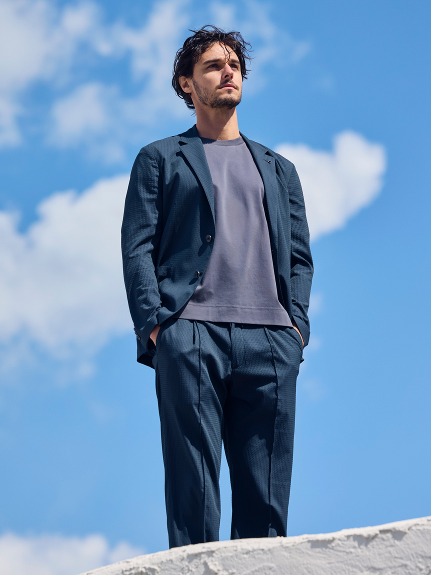 PEUTEREY AW ジャケット ブルー系 エーグル AIGLE 撥水ライトウェイトフーデッドジャケット