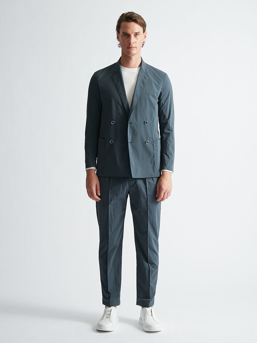 アウール　セットアップ　ストレッチナイロン　ブルーグリーン　M ナイロンストレッチ SETUP JACKET(ジャケット)｜アウター｜AOURE