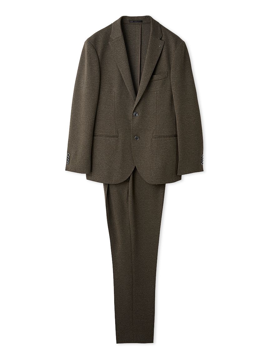 AOURE アウール ナイロンストレッチ セットアップ ブラウン 逆三角形 CERIMONIA VISCOSE NYLON SUIT(セットアップ)｜AOURE（アウール）の
