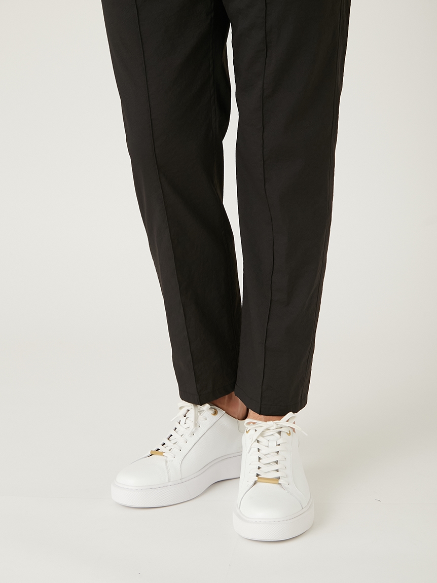 未使用　HERUNE ヒルネ　HERRINGBONE OUTER PANTS センターシームサイドリボンジョガーパンツ / Center Seam