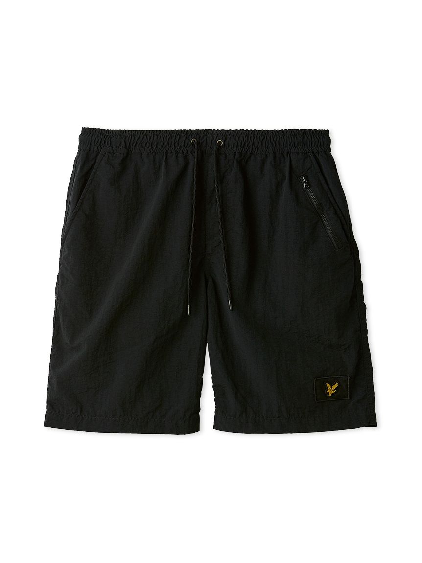 AD2022 23SS 2タックプリーツショーツ ハーフパンツ 黒 ウール LYLE