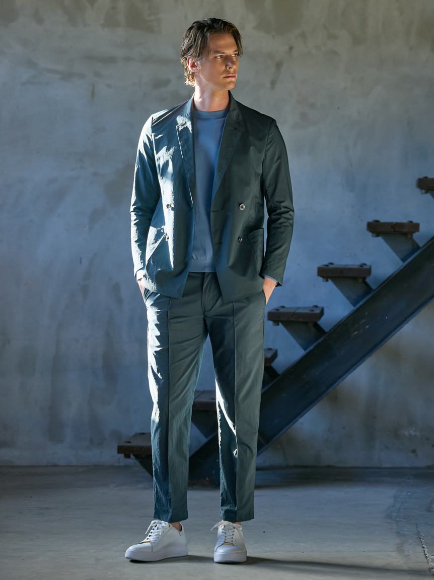 ナイロンストレッチ SETUP PANTS(ロングパンツ)｜ボトムス｜AOURE