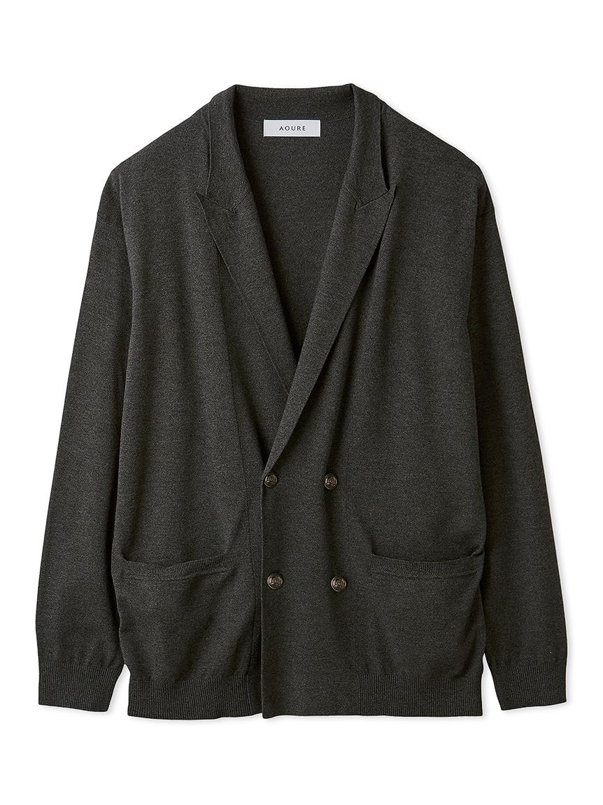 【AOURE】 アウール 縮絨ニットジャケット BASIC KNIT JACKET(ジャケット)｜アウター｜AOURE（アウール）の通販