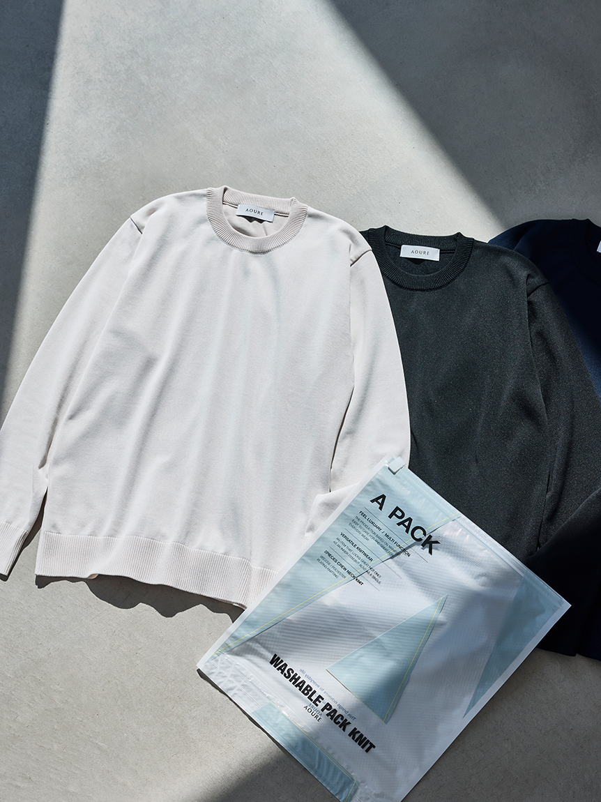 A PACK】 WASHABLE PACK KNIT (2枚組)(ニット)｜トップス｜AOURE