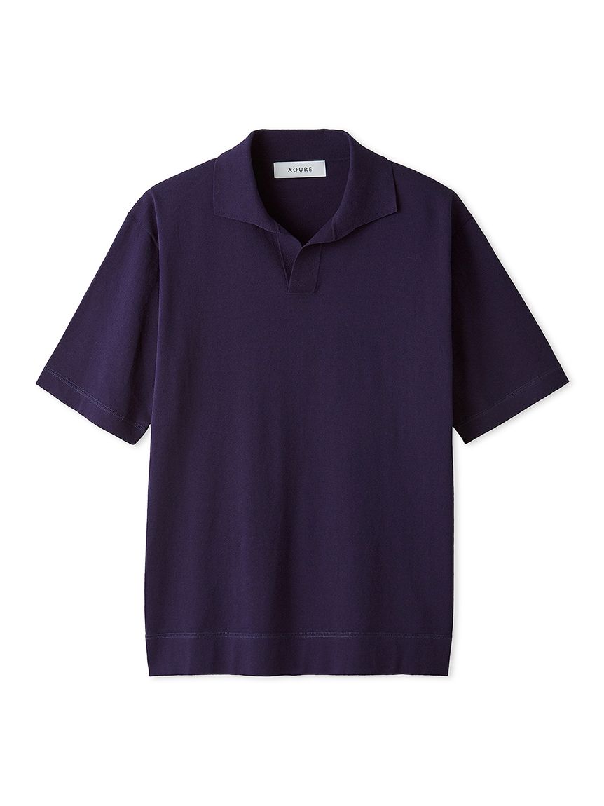 8G SHOOT 8gshoot パイル生地ニットポロシャツ　パープル パイルニットポロシャツ(ニット)｜トップス｜AOURE（アウール