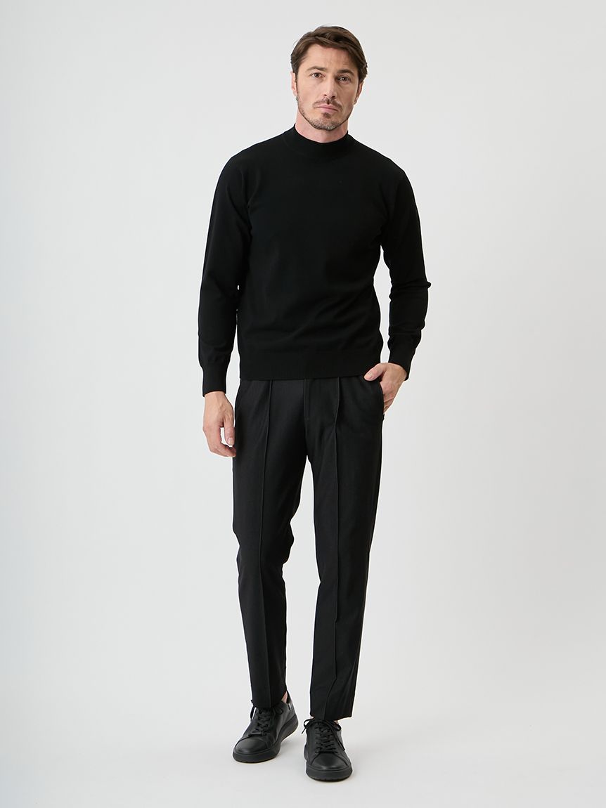 AOURE アウール モックネックニット 黒 Mサイズ テックスブリッド クルーネックニット(ニット)｜トップス｜AOURE