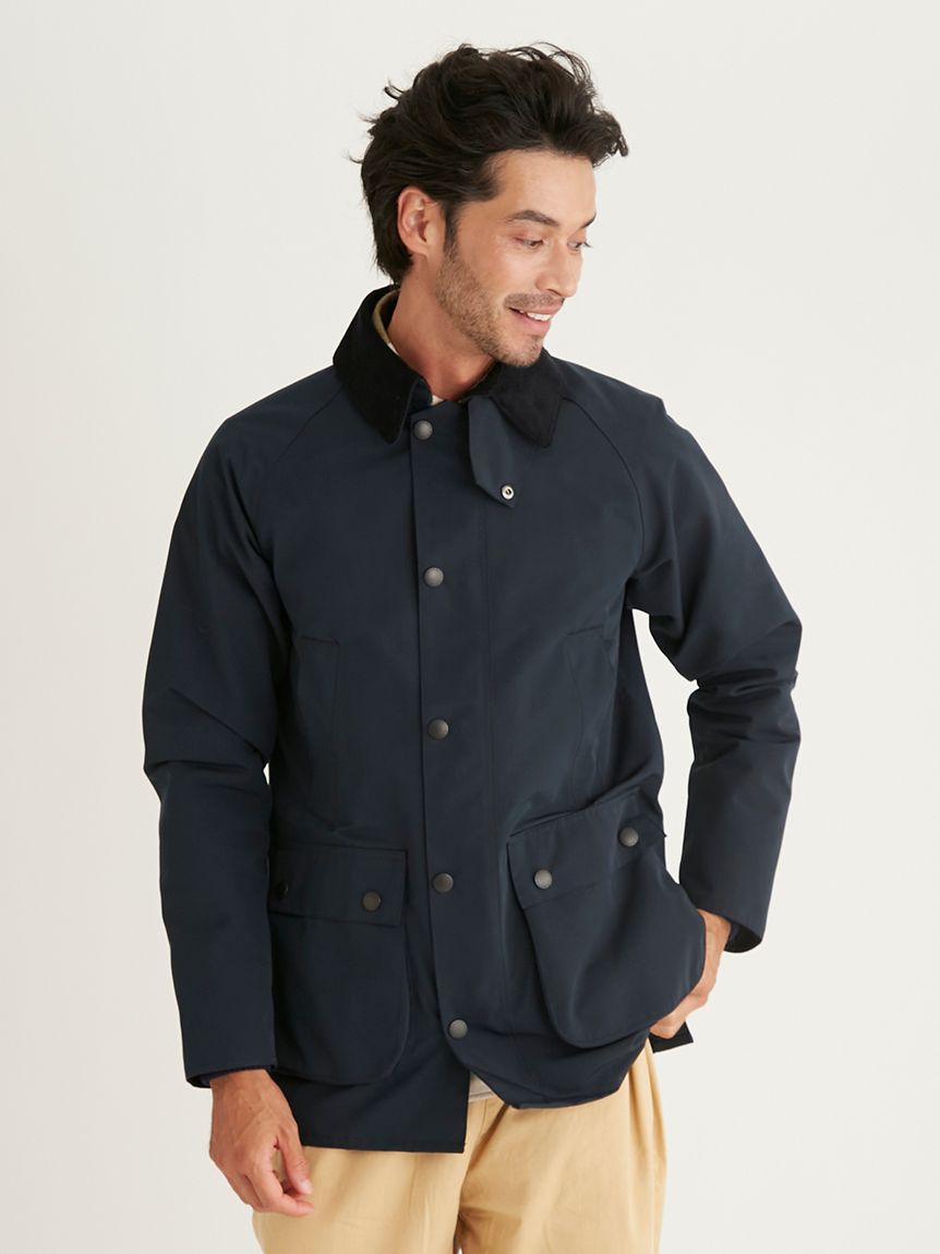 Barbour BEDALE/ビデイル SL ノンワックス 34 ネイビー着丈70 - ブルゾン