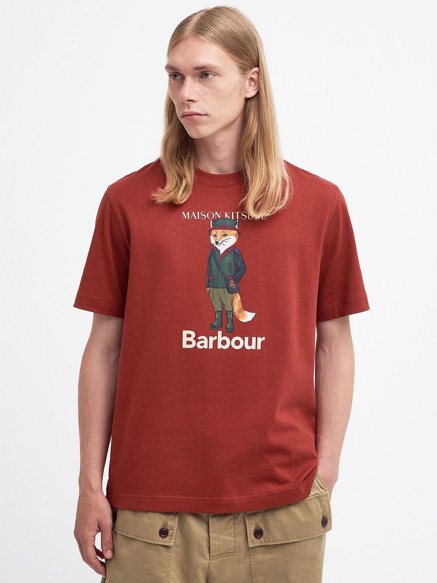 Barbour × Maison Kitsuné》Beaufort Fox プリント Tシャツ(TOPS
