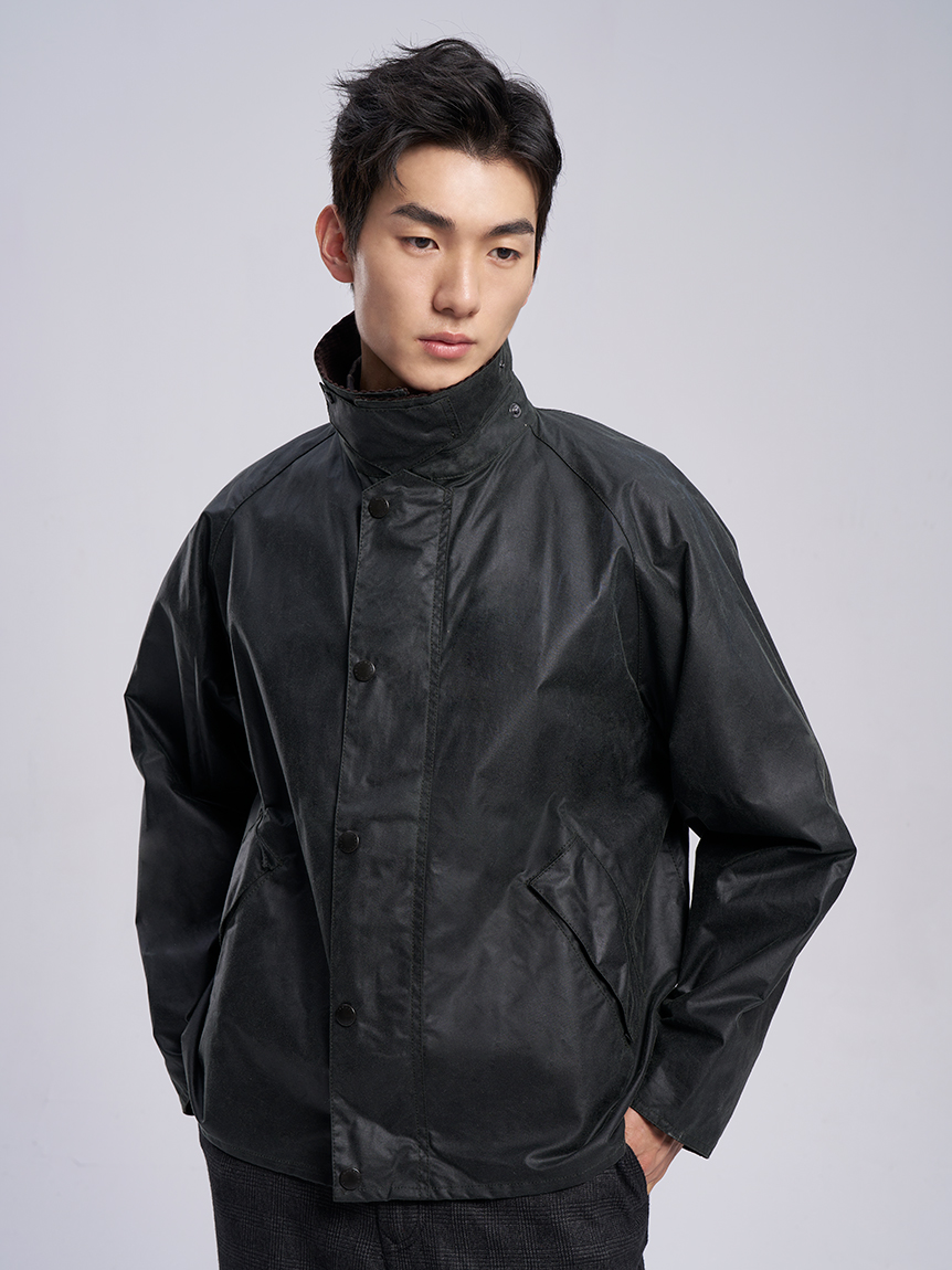 Barbour TRANSPORT ワックス コットン ショート ブルゾンneetfagfashion