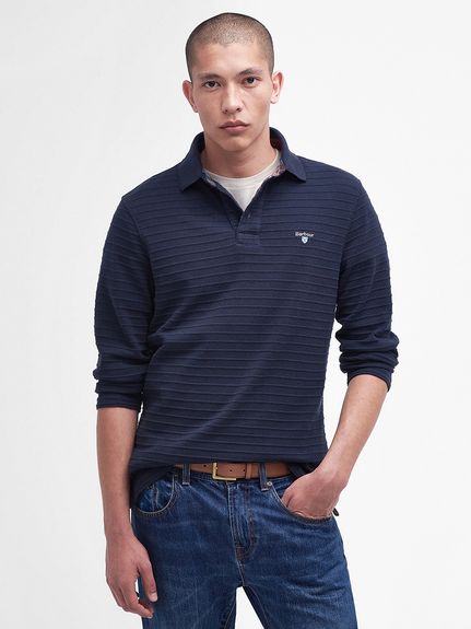 Cramlington ロングスリーブ ボーダー ポロシャツ｜トップス｜バブアー