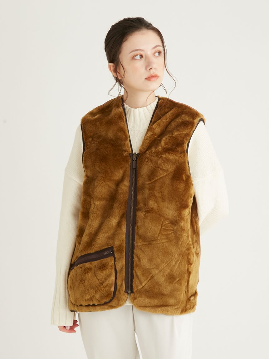Barbourファーライナー42 フロントジップ ファー ライナー ベスト（レギュラーフィット