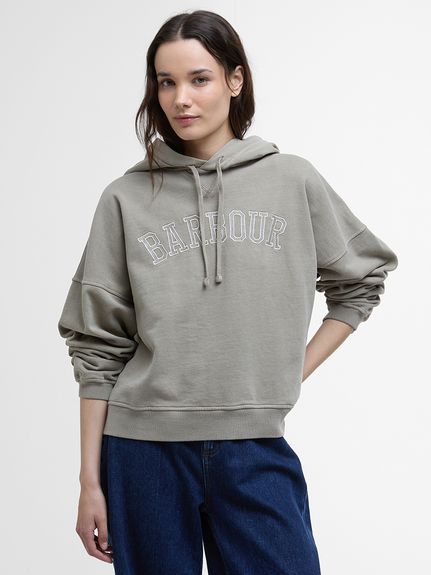 【美品】Barbour ミントグリーン ロゴスウェット　L Japan Limited Barbour Logo Sweat Hood Parka(L GRN): Barbour