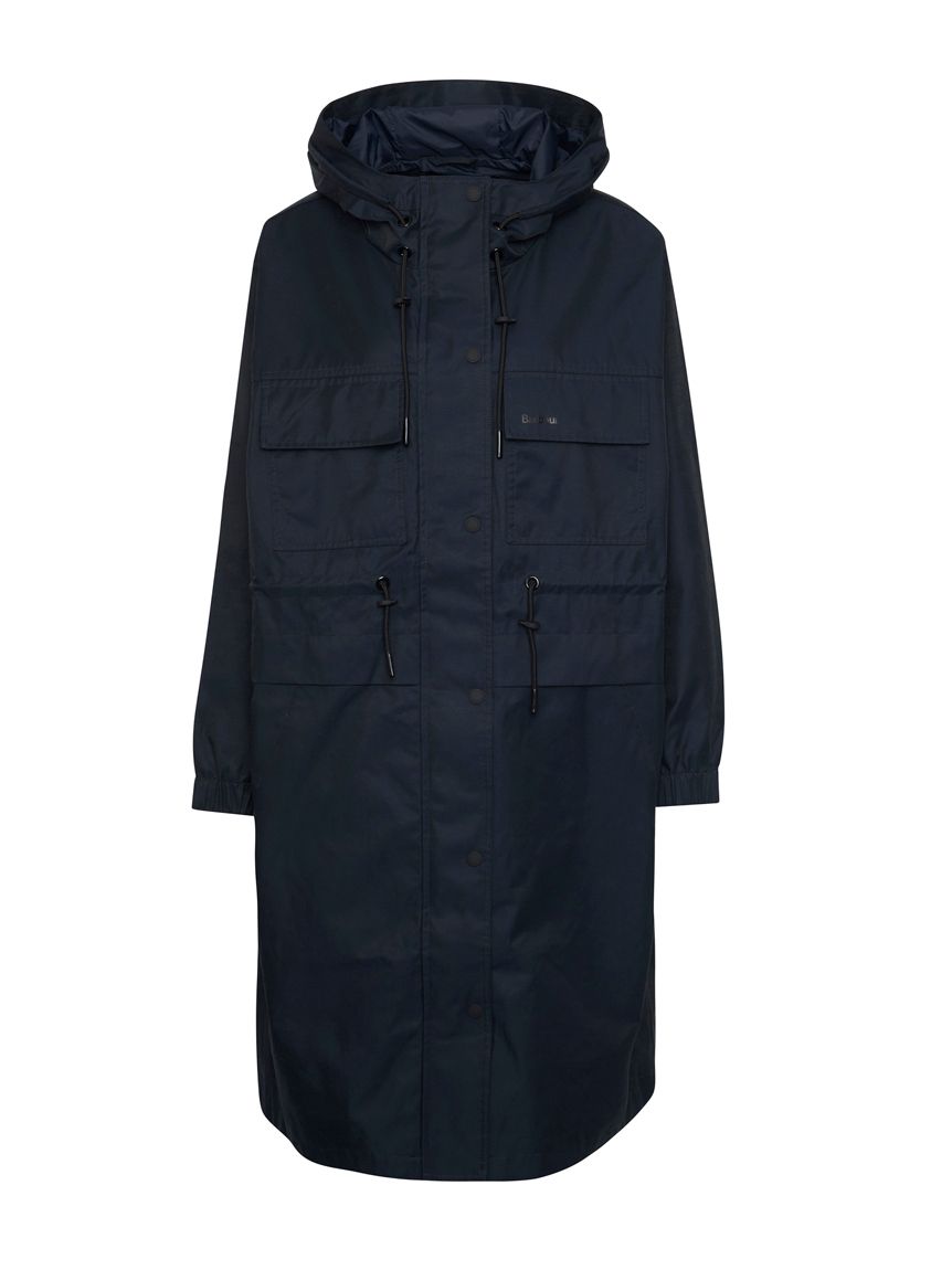 Barbourバブアー中綿ダウン コート ジャケット UK12.USA 8紺 EXMOOR / エクスモア】