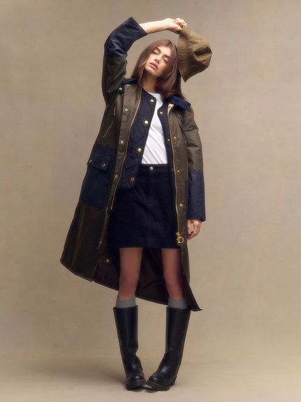 Carolyn ワックス コットン ロング コート｜ワックスジャケット