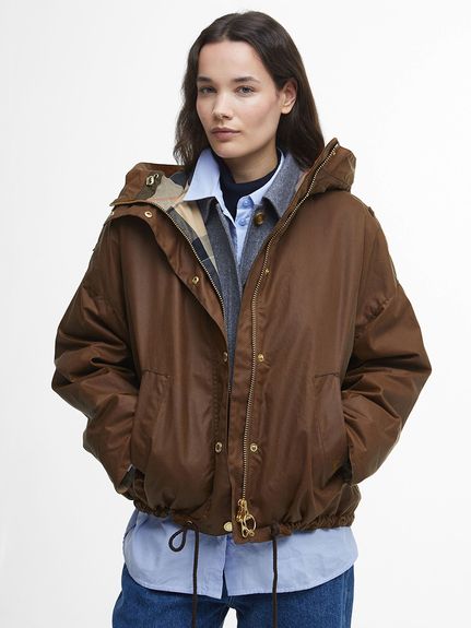 BARBOUR エルマフードジャケット 【関税込】 Erma ワックスコットン フード ジャケット|ワックスジャケット