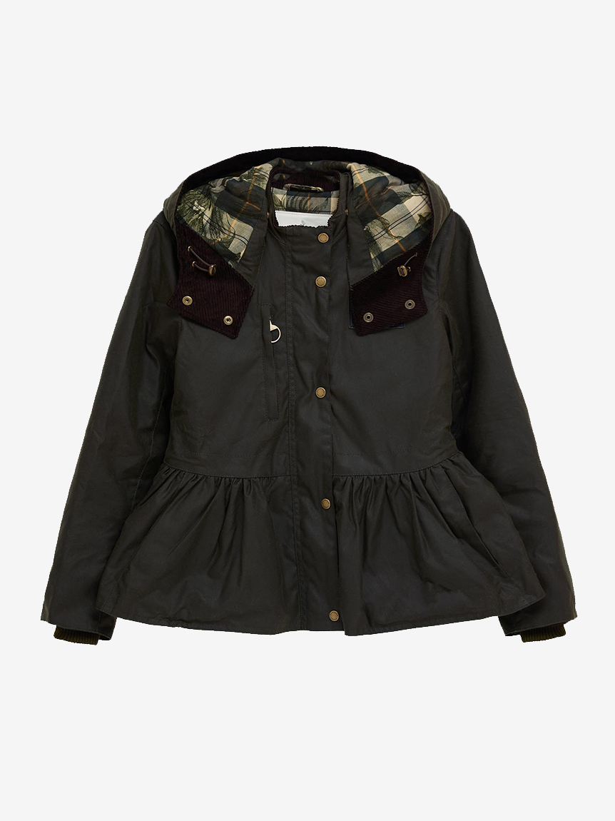 Barbour × ERDEM》Dhalia フード ワックスコットン ジャケット