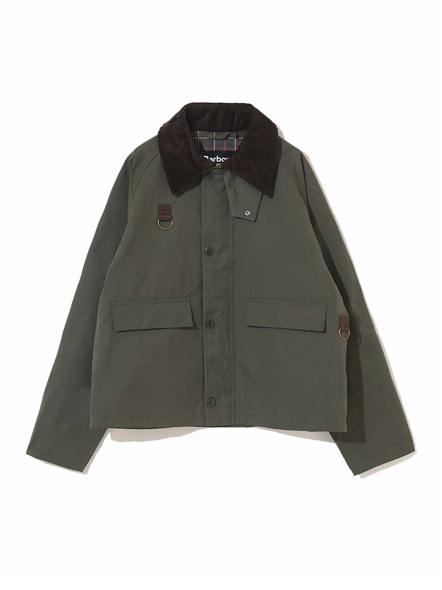 Barbour バブアー SPEYスペイ ショートブルゾン S グリーン Barbour ブルゾン アウター 「SPEY / スペイ」リップストップ