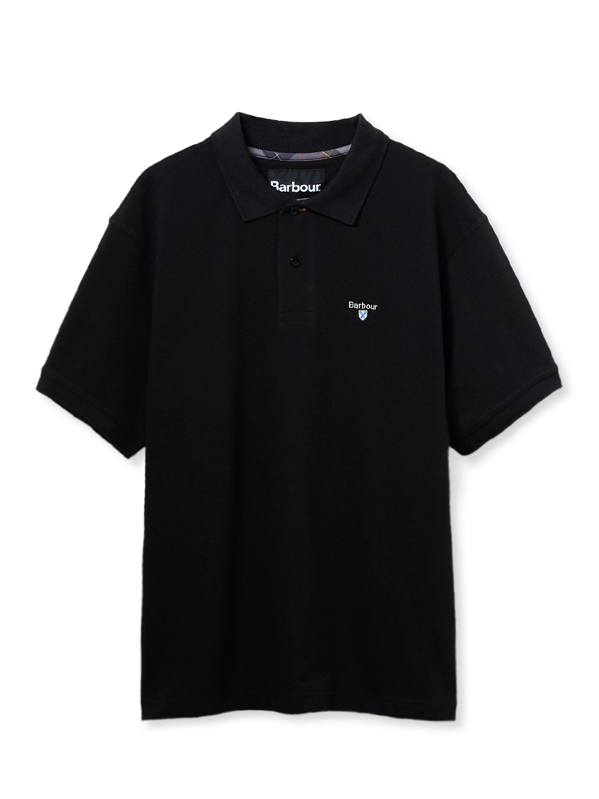 タータンチェック Barbour ロゴ スポーツ ポロシャツ