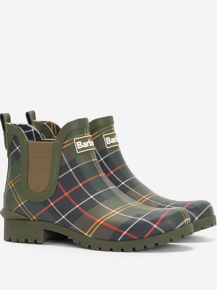 Barbour バブアー サイドゴア レインブーツ 雨靴 チェック レディース Wilton サイドゴア レインブーツ（レディース）｜レインブーツ