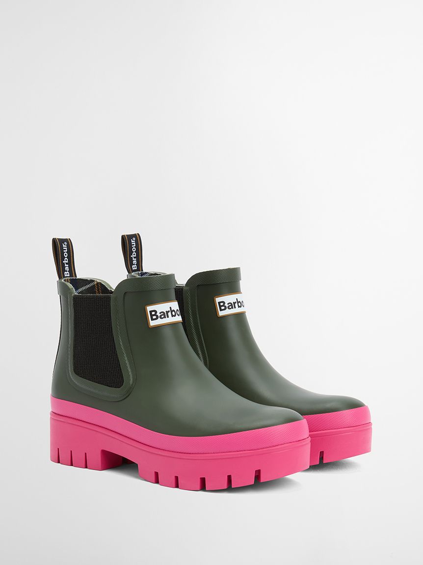 Barbour Halton サイドゴア レインブーツ（レディース） ブラック Halton サイドゴア レインブーツ（レディース）｜レインブーツ