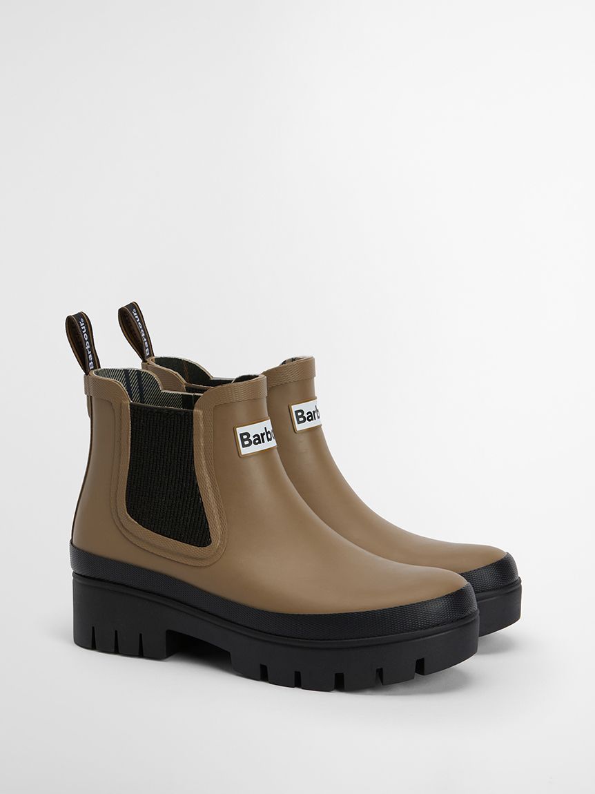 Barbour Halton サイドゴア レインブーツ（レディース） ブラック Barbour × FREAK'S STORE/バブアー 別注 halton chelsea welly [22cm