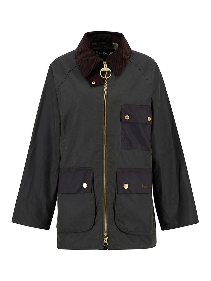 バブアー（ストラサワックスジャケット） BARBOUR (バブアー) 襟切替 フルジップ ワックスジャケット SPEY