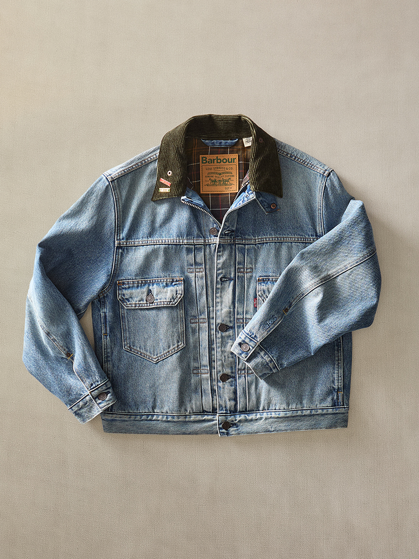 お*む様 リーバイス×バブアー　Type2 デニムトラッカージャケット Mサイズ LEVI'S x Barbour Type II Denim Trucker jacket Mサイズ｜Yahoo