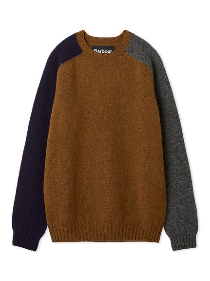 限定アイテム】 配色 クルーネック シェットランドニット｜ニット 