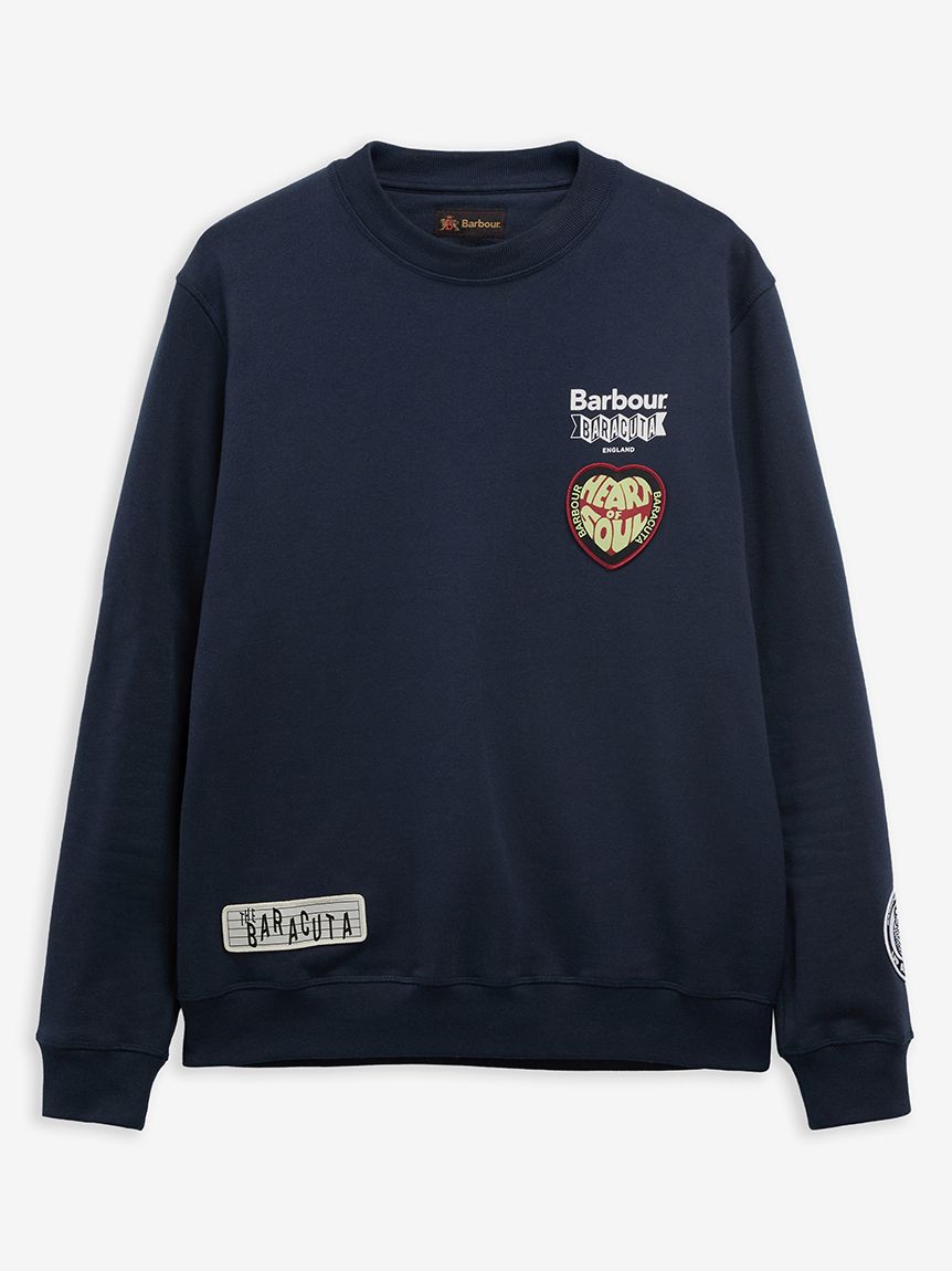 yymikoさま*゜Barbour ロゴ ロングスリーブ クルーネックスウェット