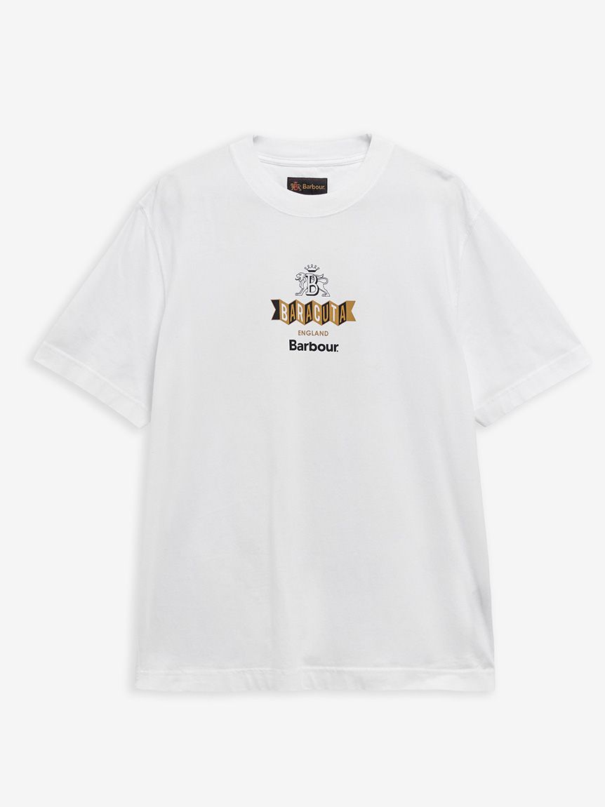 Barbour × BARACUTA》Vinyl ロゴ Tシャツ（オーバーサイズ